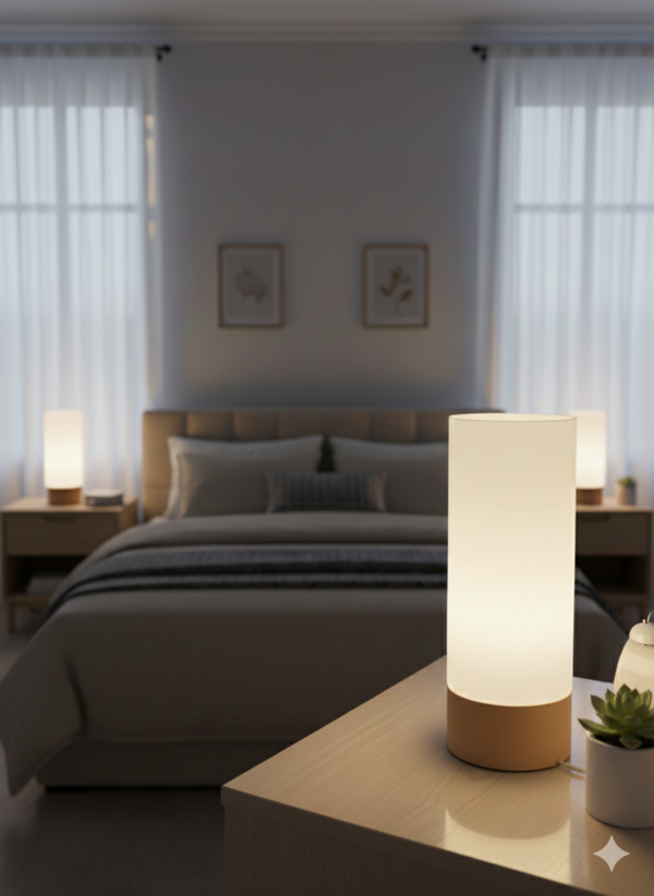 Lámpara de Mesa Cilíndrica Minimalista - Diseño Exclusivo (RGB)