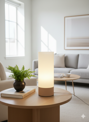 Lámpara de Mesa Cilíndrica Minimalista - Diseño Exclusivo (RGB)