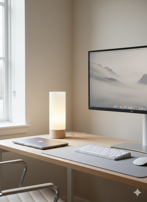 Lámpara de Mesa Cilíndrica Minimalista - Diseño Exclusivo (RGB)